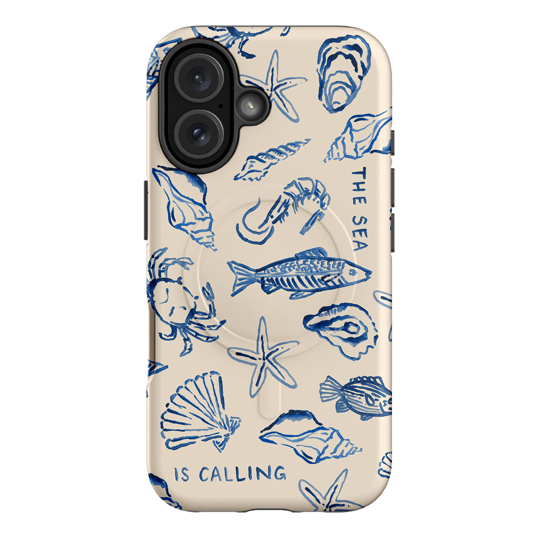 Sea Call Printed Phone Cases iPhone 16 / Armoured MagSafe by Cass Deller - The Dairy