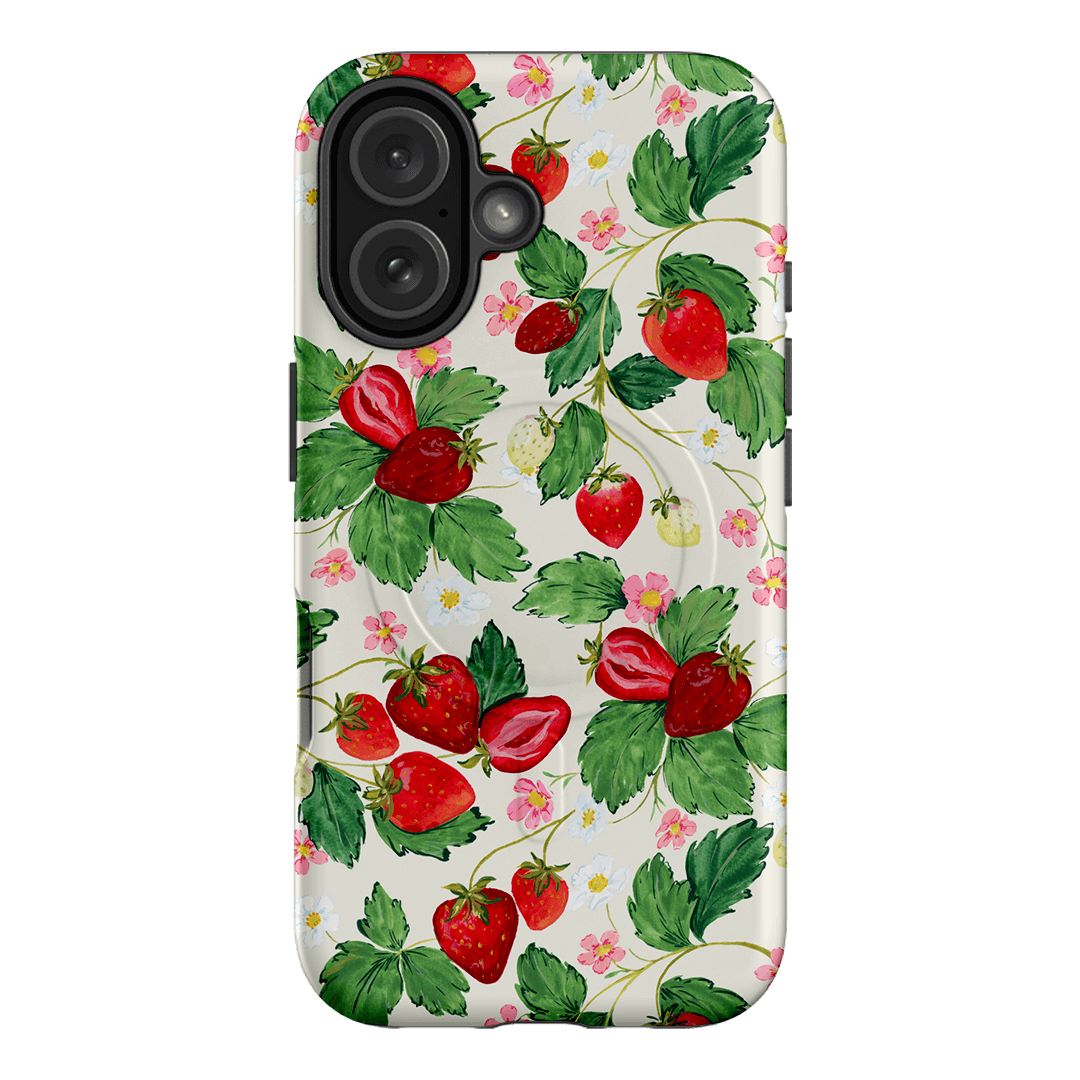 Strawberry Patch Printed Phone Cases iPhone 16 / Armoured MagSafe by Ellie Mae - The Dairy