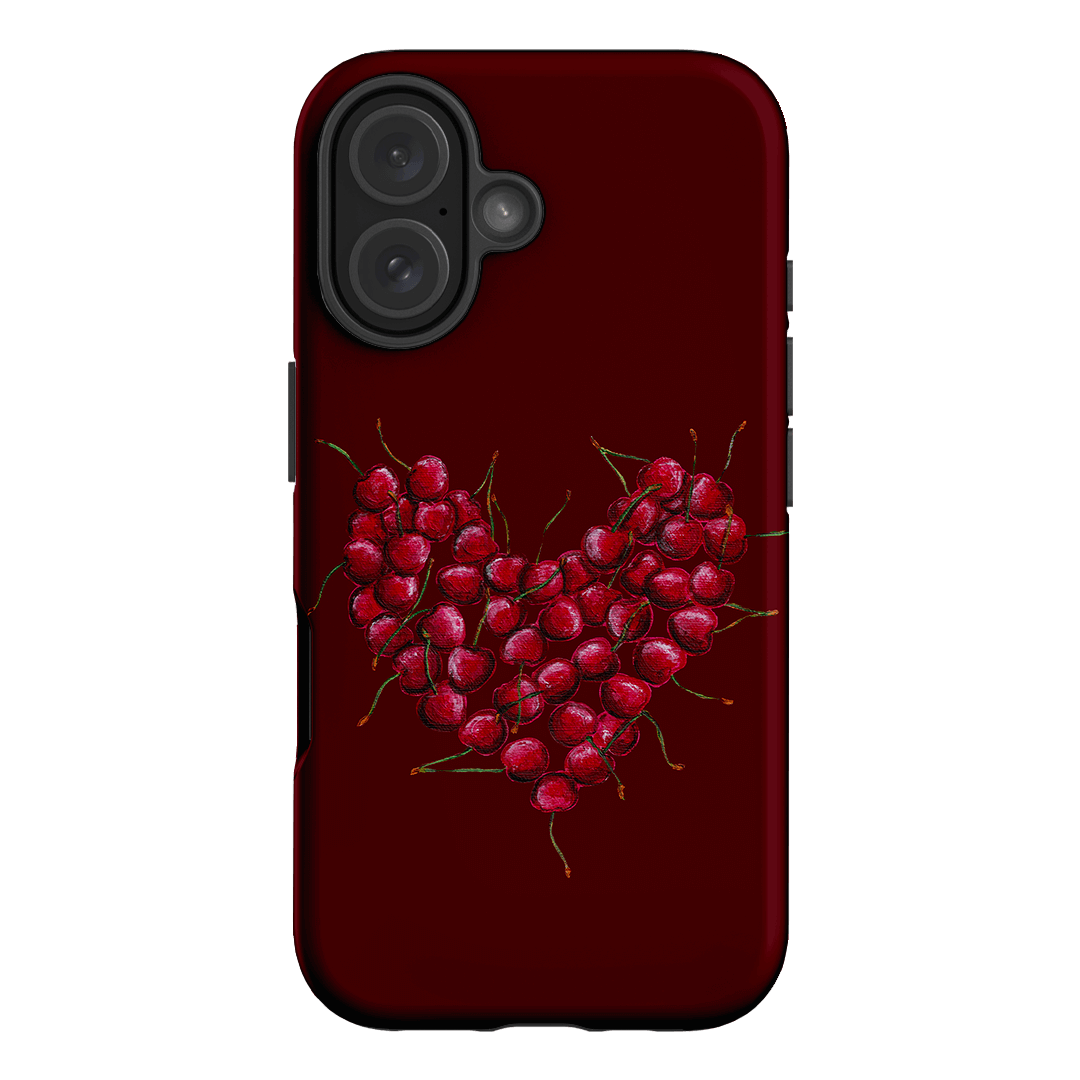 Cherry Heart Printed Phone Cases iPhone 16 / Armoured by BG. Studio - The Dairy