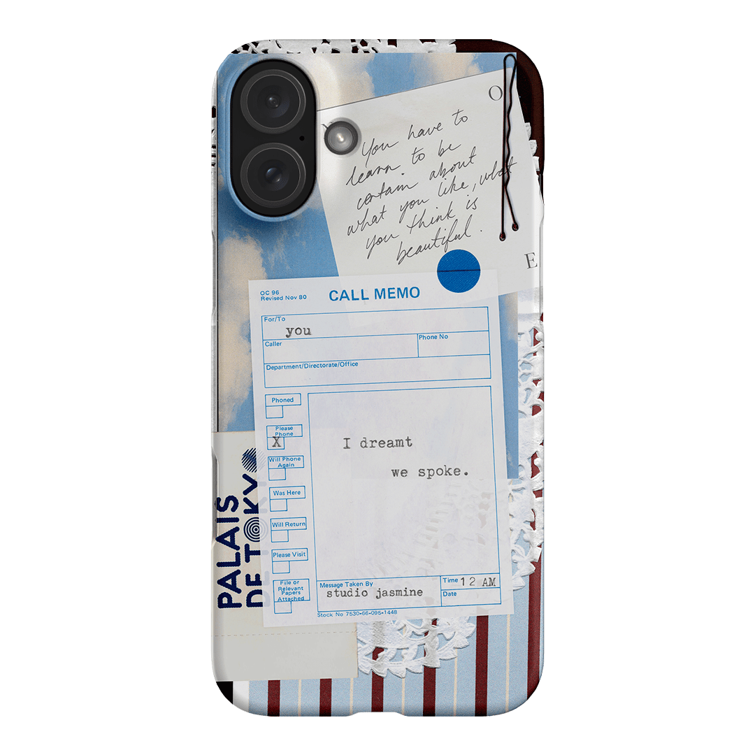 Call Memo Printed Phone Cases iPhone 16 Plus / Snap by Jasmine Dowling - The Dairy