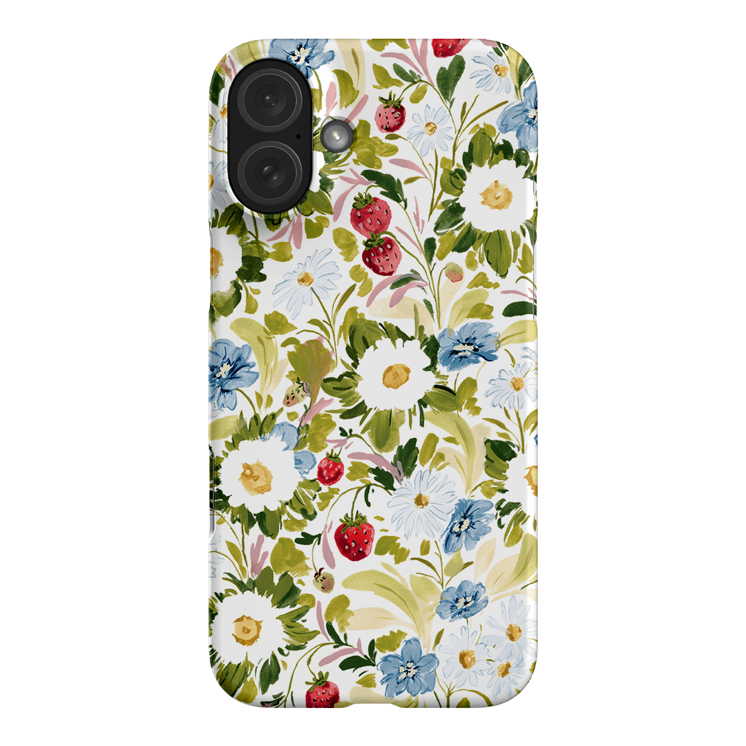 Garden Strawberries Printed Phone Cases iPhone 16 Plus / Snap by Ellie Mae - The Dairy