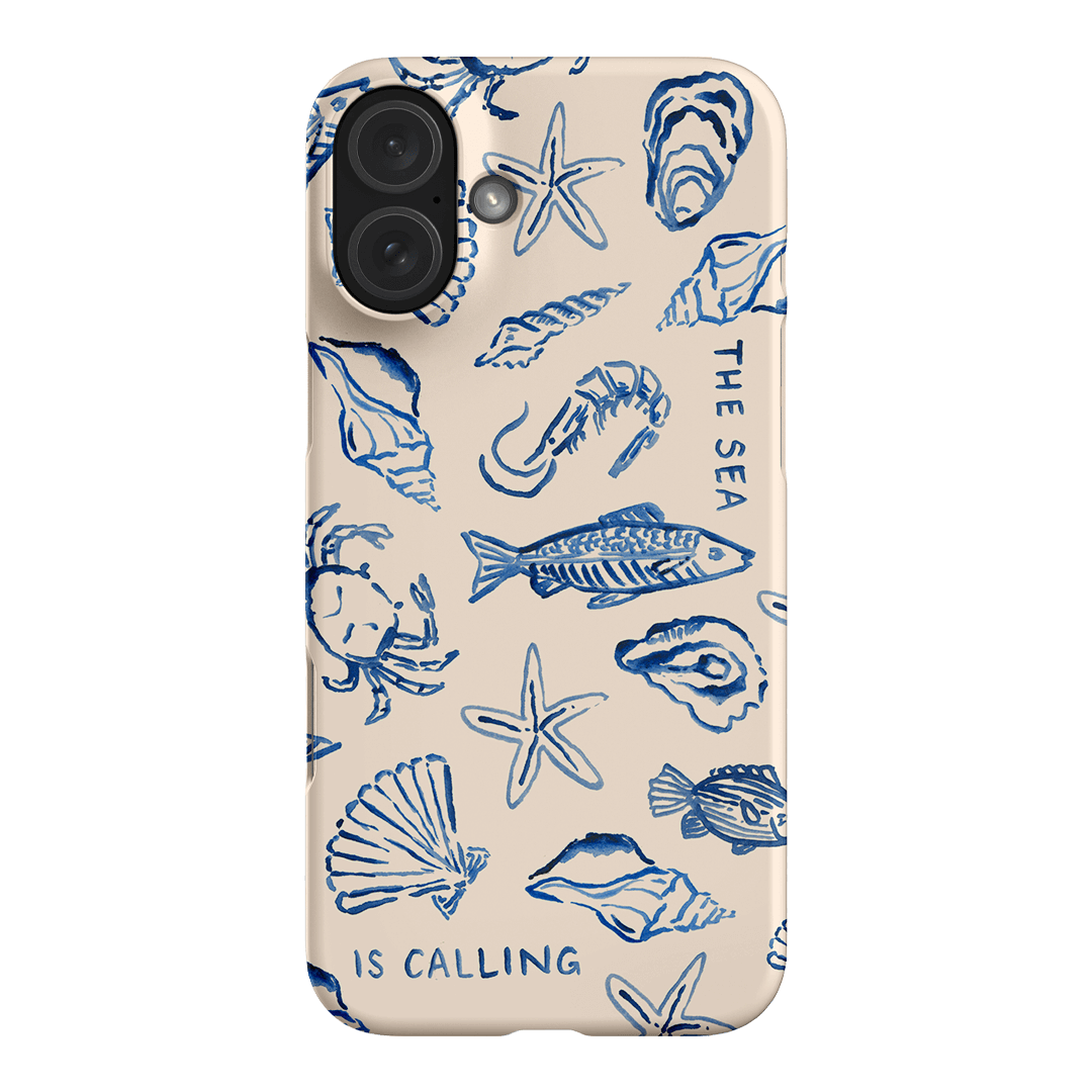 Sea Call Printed Phone Cases iPhone 16 Plus / Snap by Cass Deller - The Dairy