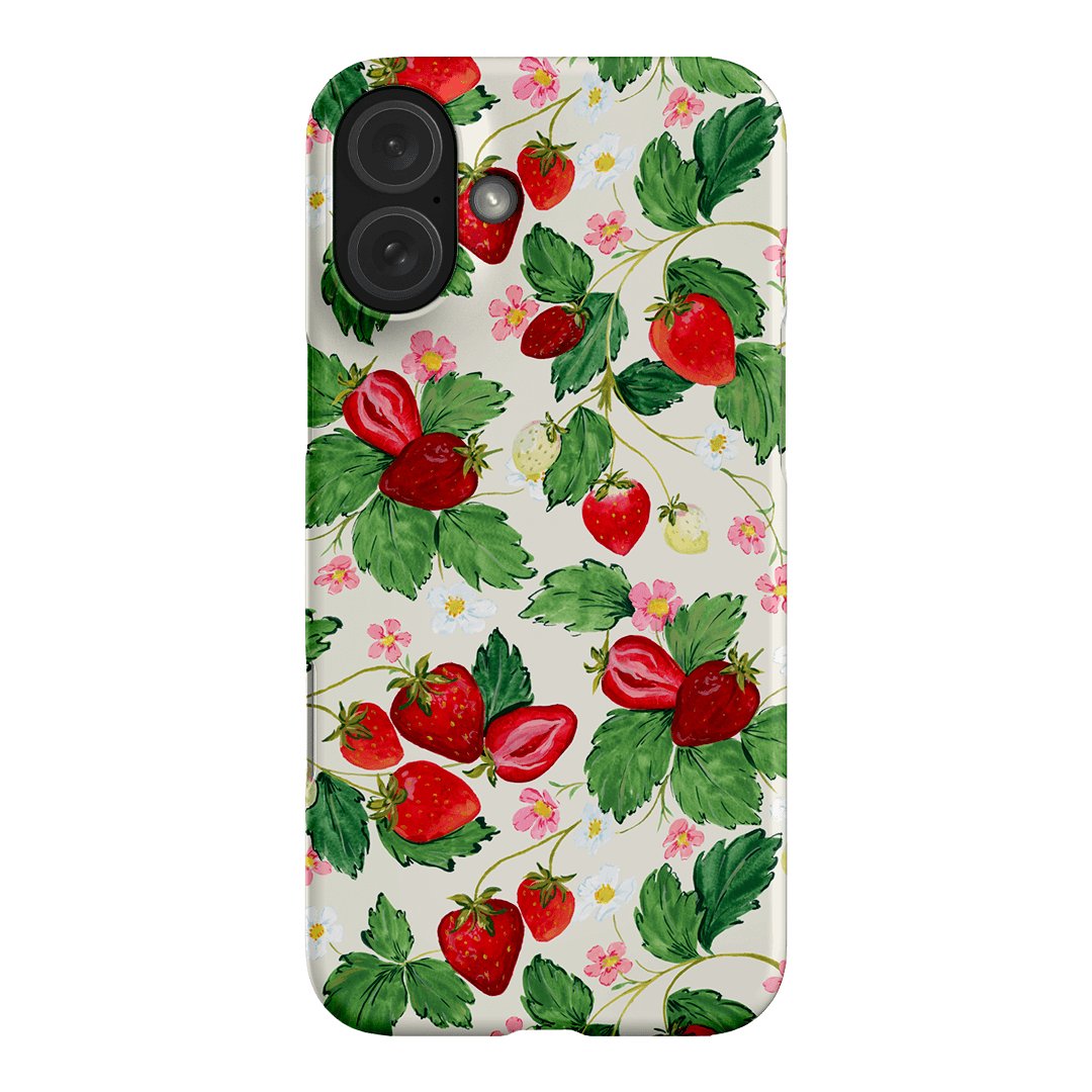Strawberry Patch Printed Phone Cases iPhone 16 Plus / Snap by Ellie Mae - The Dairy