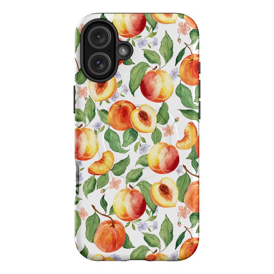 Peach Blossom Printed Phone Cases iPhone 16 Plus / Armoured MagSafe by Ellie Mae - The Dairy
