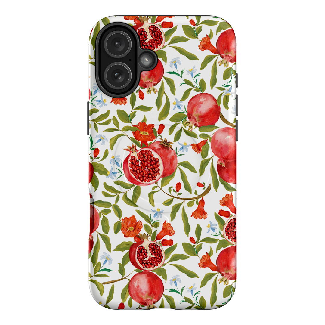 Pomegranate Printed Phone Cases iPhone 16 Plus / Armoured MagSafe by Ellie Mae - The Dairy