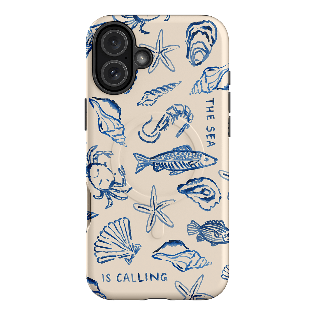 Sea Call Printed Phone Cases iPhone 16 Plus / Armoured MagSafe by Cass Deller - The Dairy