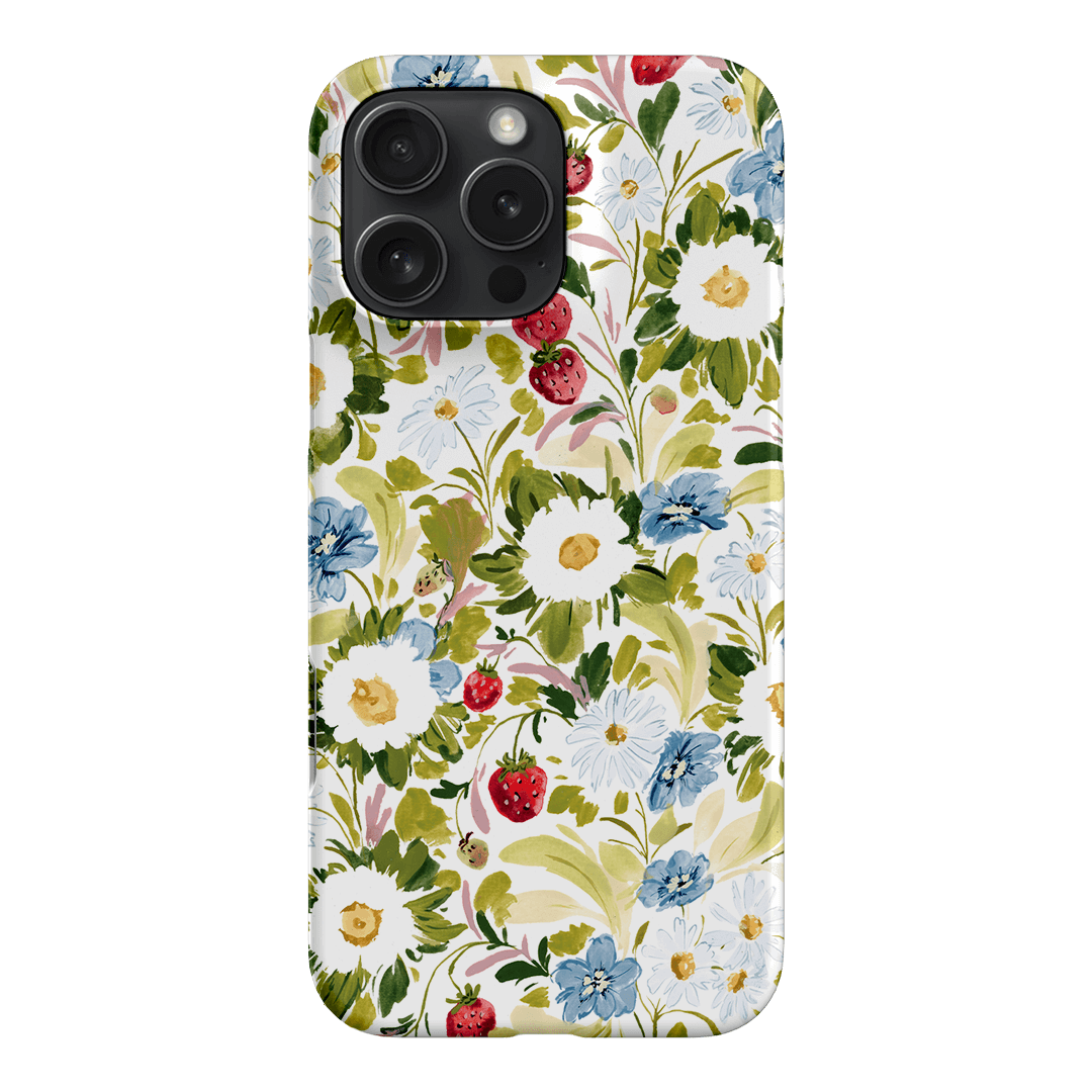 Garden Strawberries Printed Phone Cases iPhone 16 Pro Max / Snap by Ellie Mae - The Dairy