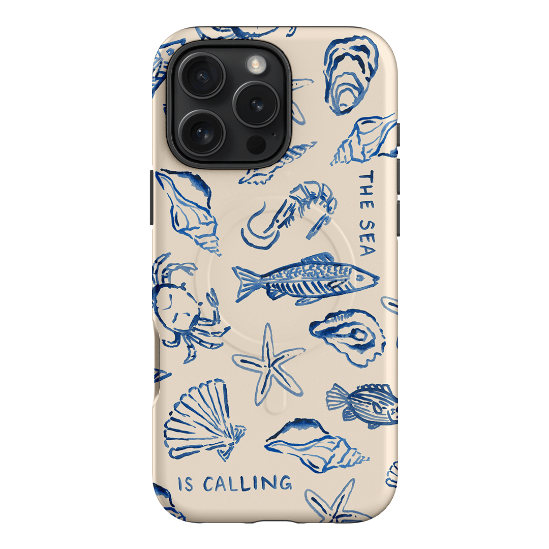 Sea Call Printed Phone Cases iPhone 16 Pro Max / Armoured MagSafe by Cass Deller - The Dairy