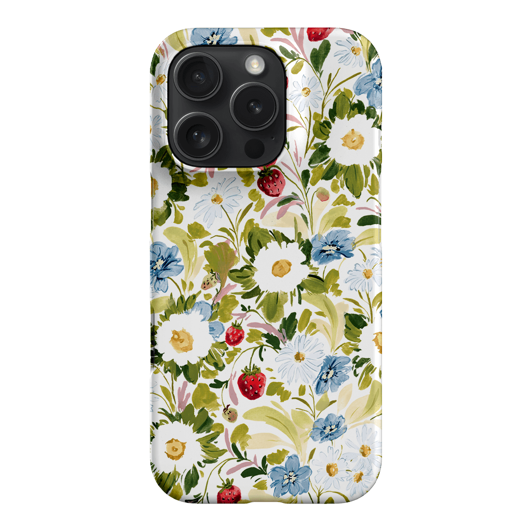 Garden Strawberries Printed Phone Cases iPhone 16 Pro / Snap by Ellie Mae - The Dairy