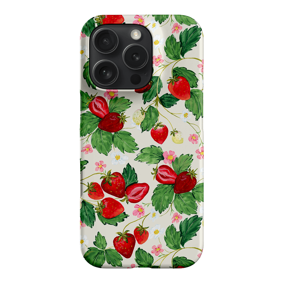 Strawberry Patch Printed Phone Cases iPhone 16 Pro / Snap by Ellie Mae - The Dairy