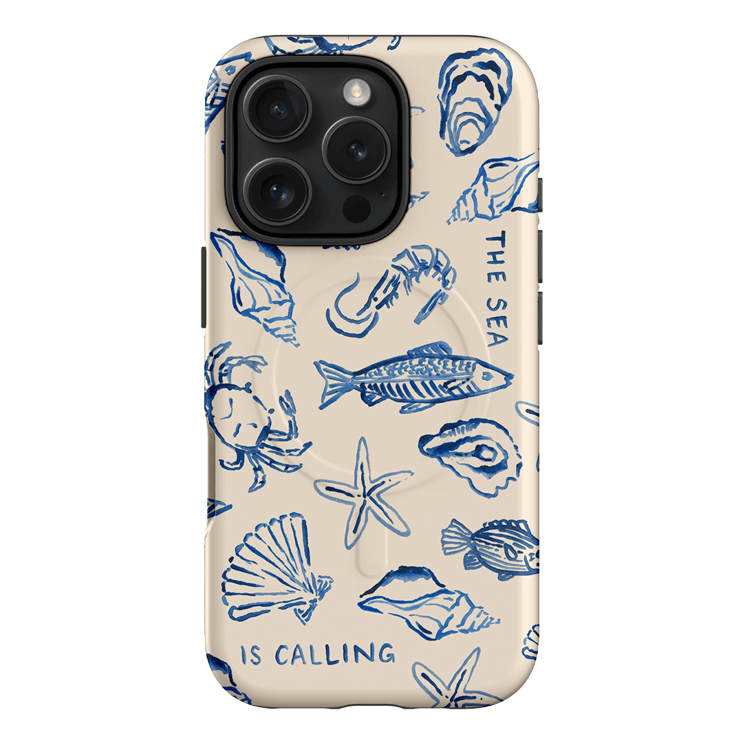 Sea Call Printed Phone Cases iPhone 16 Pro / Armoured MagSafe by Cass Deller - The Dairy