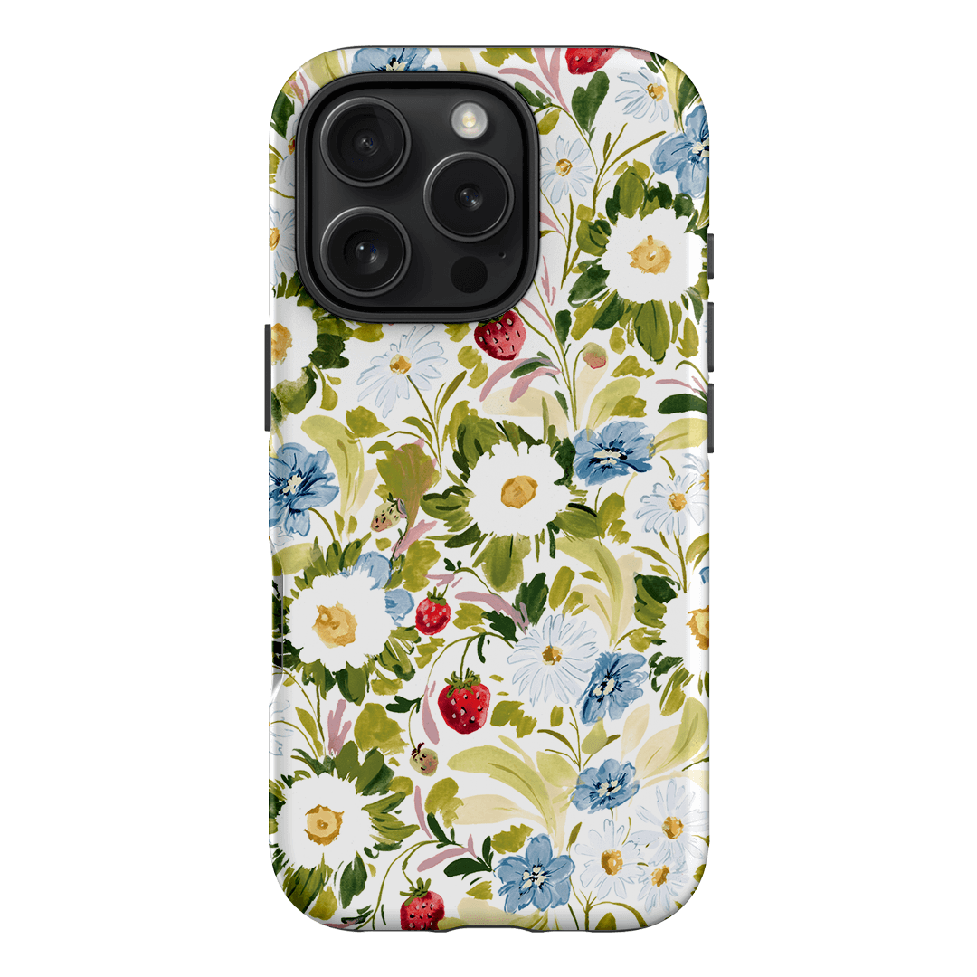 Garden Strawberries Printed Phone Cases iPhone 16 Pro / Armoured by Ellie Mae - The Dairy