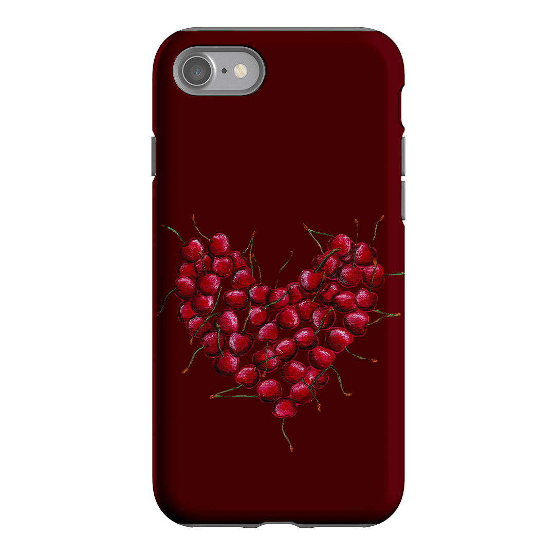 Cherry Heart Printed Phone Cases iPhone SE / Armoured by BG. Studio - The Dairy