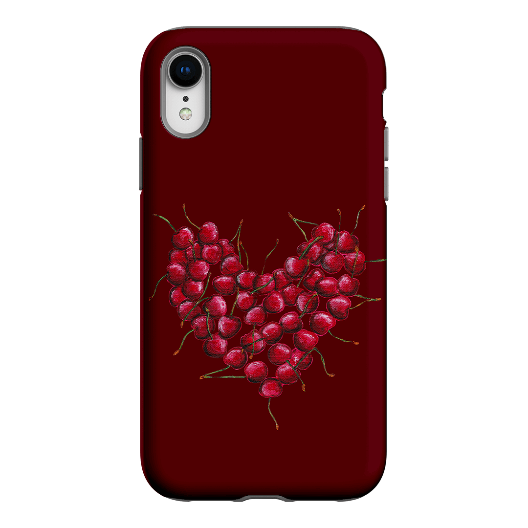 Cherry Heart Printed Phone Cases iPhone XR / Armoured by BG. Studio - The Dairy