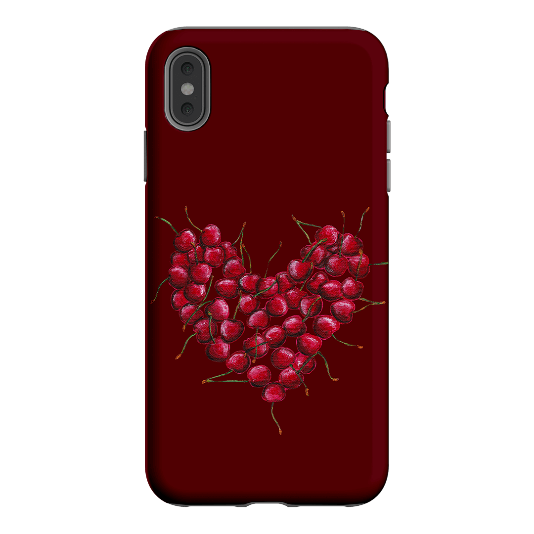 Cherry Heart Printed Phone Cases iPhone XS Max / Armoured by BG. Studio - The Dairy