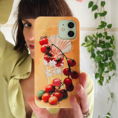 Cherry Tomatoes Printed Phone Cases iPhone 16 / Armoured by Nicole Nelius - The Dairy