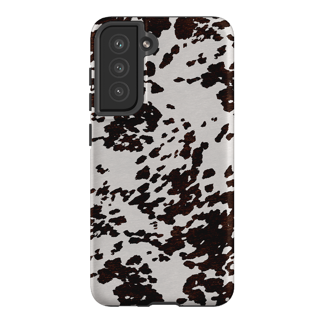 Cowhide Charm Printed Phone Cases Samsung Galaxy S21 FE / Armoured by The Dairy - The Dairy