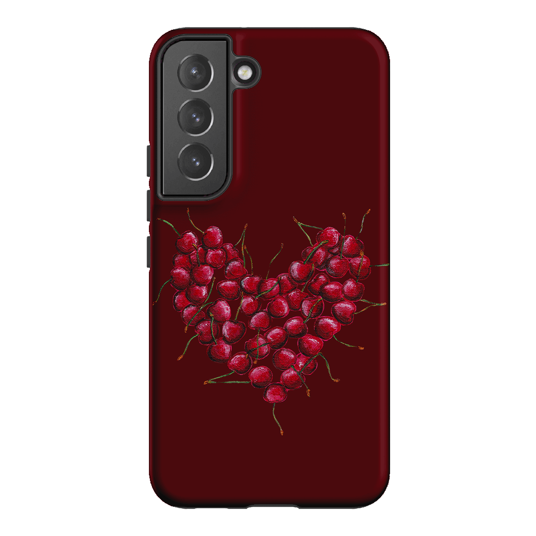 Cherry Heart Printed Phone Cases Samsung Galaxy S22 / Armoured by BG. Studio - The Dairy