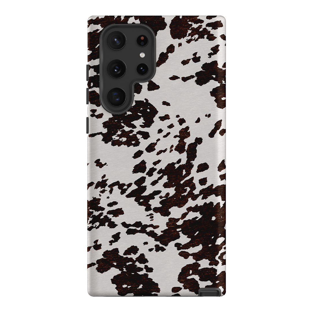 Cowhide Charm Printed Phone Cases Samsung Galaxy S22 Ultra / Armoured by The Dairy - The Dairy