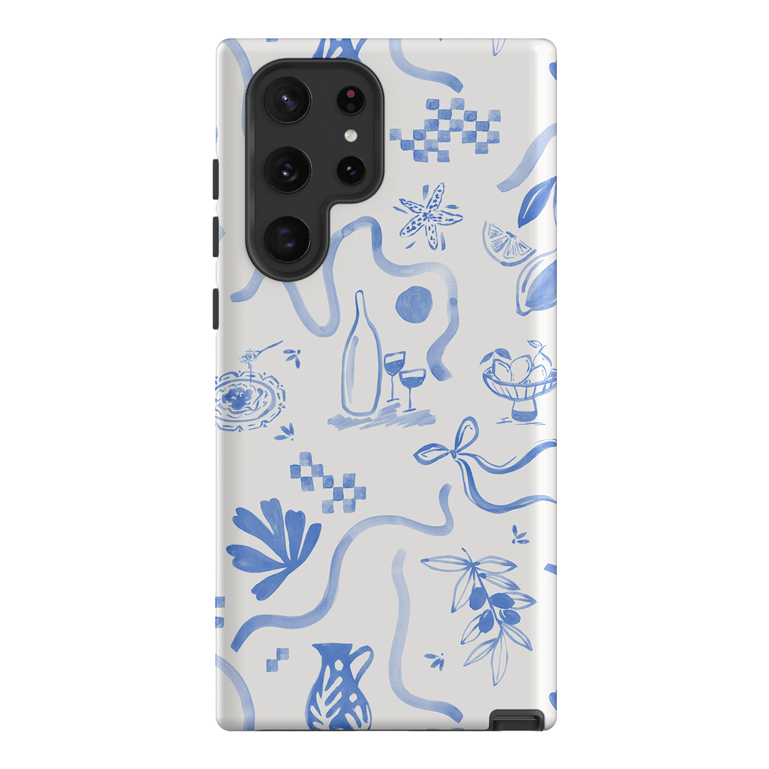 Mediterranean Wave Printed Phone Cases Samsung Galaxy S22 Ultra / Armoured by Charlie Taylor - The Dairy