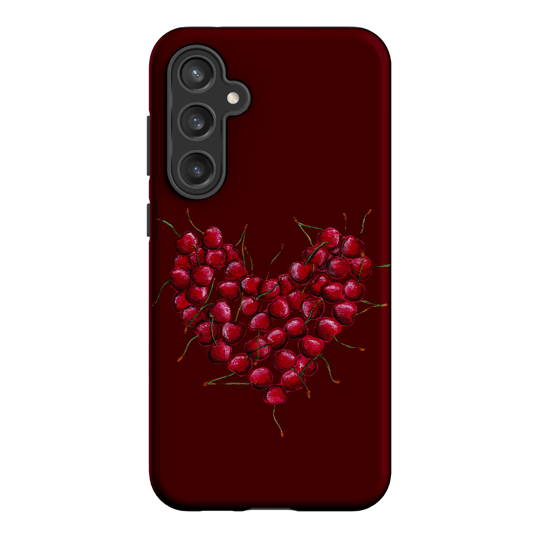 Cherry Heart Printed Phone Cases Samsung Galaxy S23 FE / Armoured by BG. Studio - The Dairy