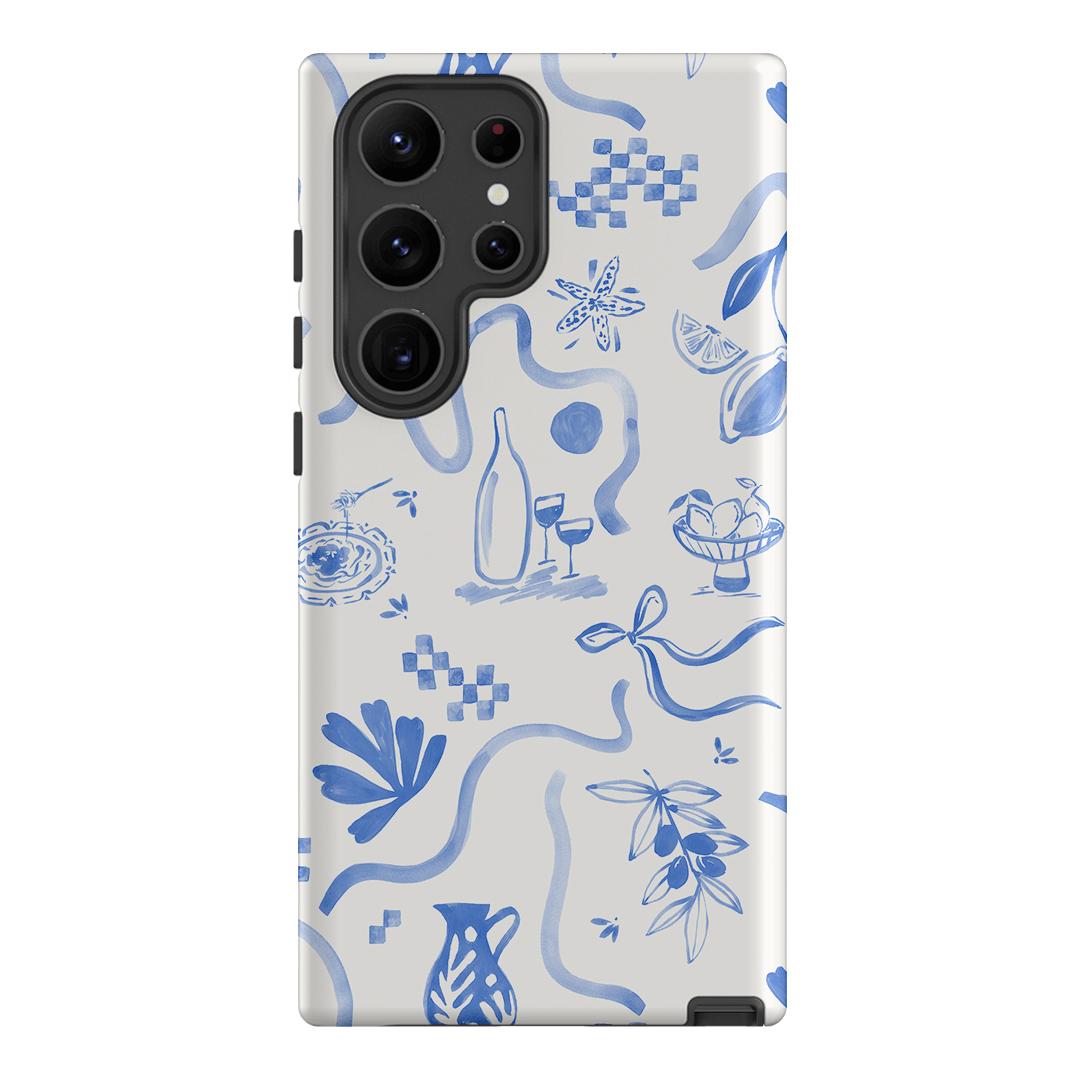 Mediterranean Wave Printed Phone Cases Samsung Galaxy S23 Ultra / Armoured by Charlie Taylor - The Dairy