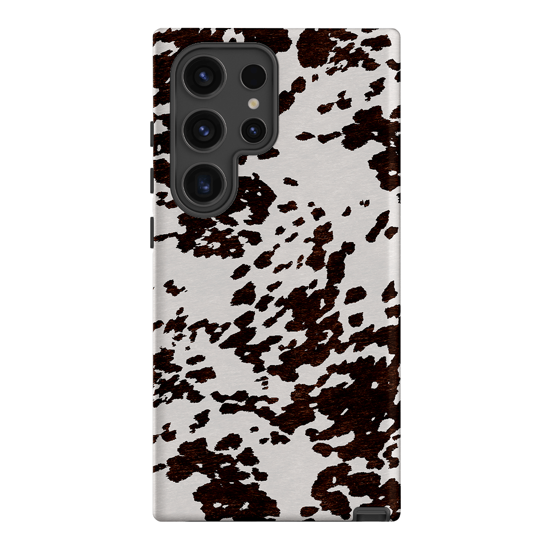 Cowhide Charm Printed Phone Cases Samsung Galaxy S24 Ultra / Armoured by The Dairy - The Dairy