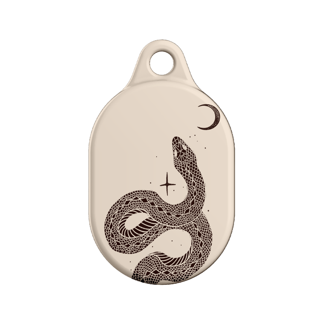 Astro Snake in Cream AirTag Case AirTag Case by Veronica Tucker - The Dairy