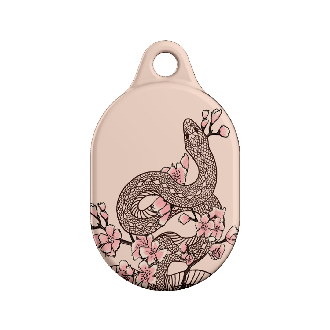 Blossom Snake in Pink AirTag Case AirTag Case by Veronica Tucker - The Dairy