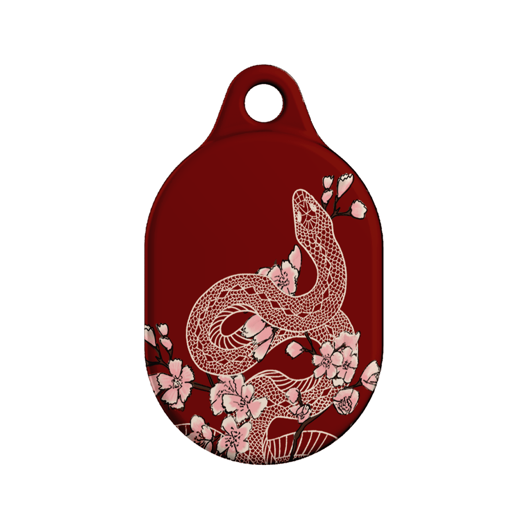 Blossom Snake in Red AirTag Case AirTag Case by Veronica Tucker - The Dairy