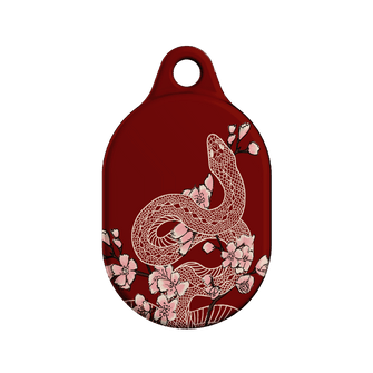 Blossom Snake in Red AirTag Case AirTag Case by Veronica Tucker - The Dairy