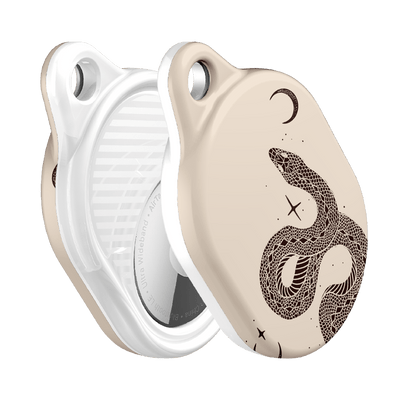 Astro Snake in Cream AirTag Case AirTag Case by Veronica Tucker - The Dairy