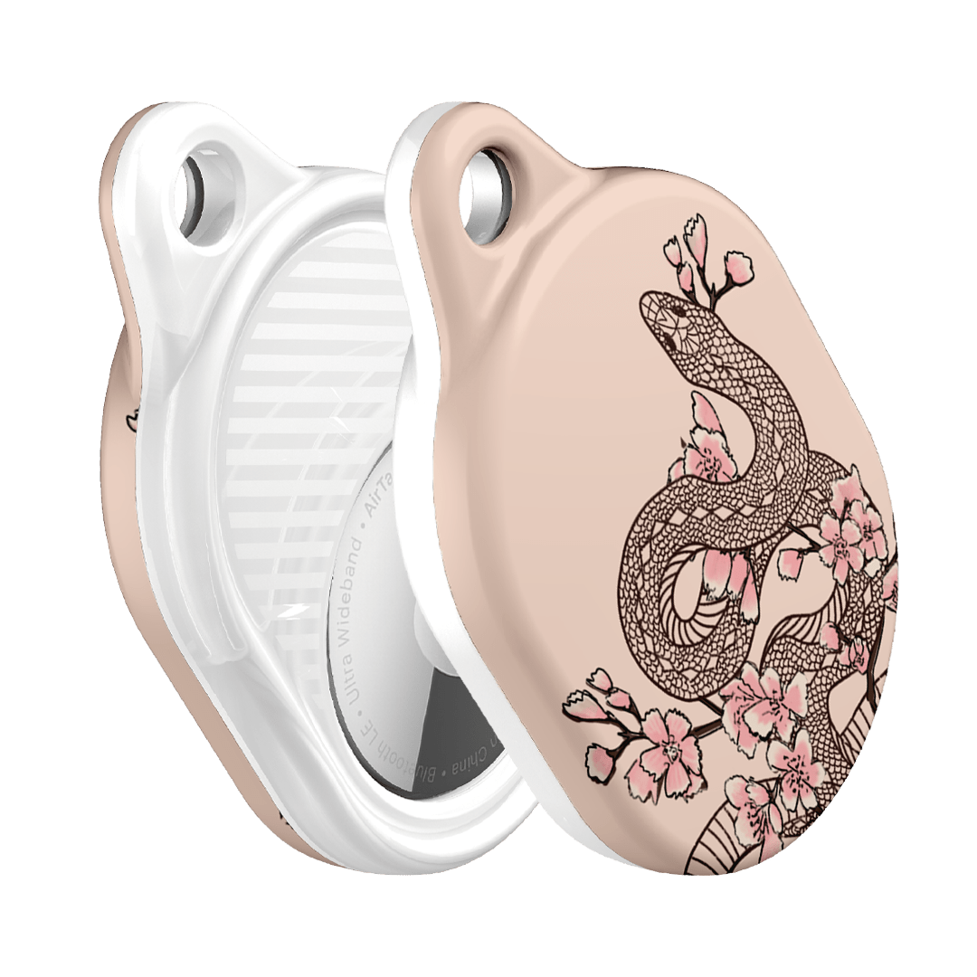 Blossom Snake in Pink AirTag Case AirTag Case by Veronica Tucker - The Dairy
