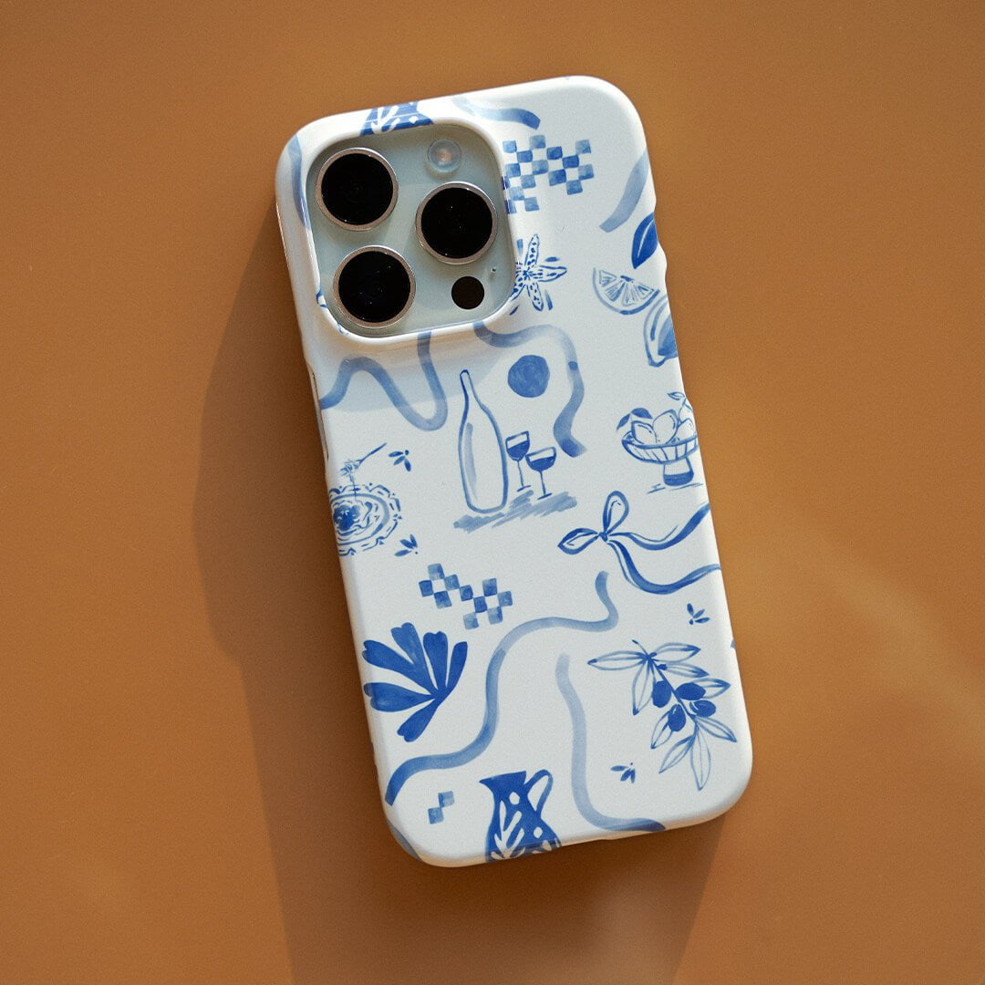 Mediterranean Wave Printed Phone Cases by Charlie Taylor - The Dairy
