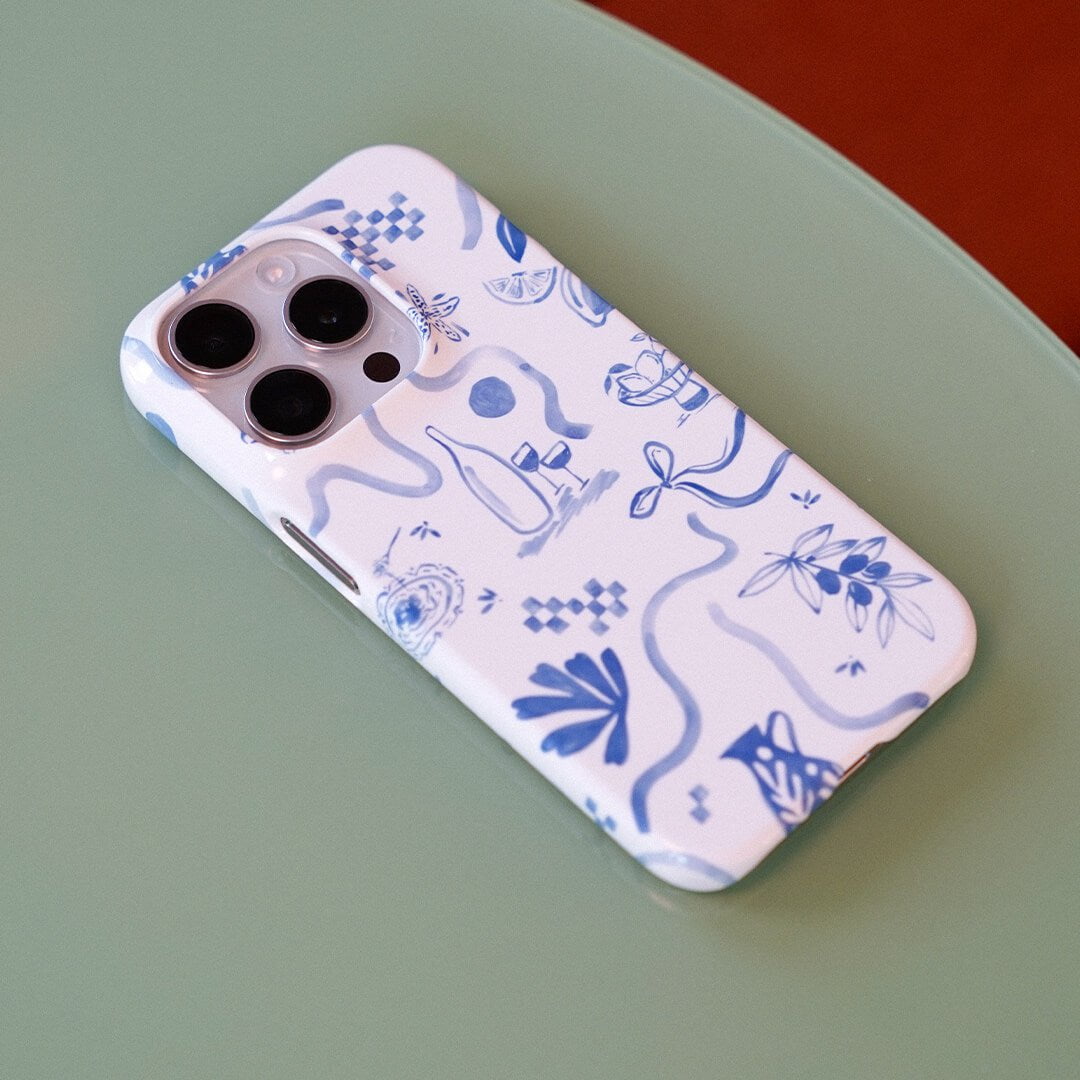 Mediterranean Wave Printed Phone Cases by Charlie Taylor - The Dairy