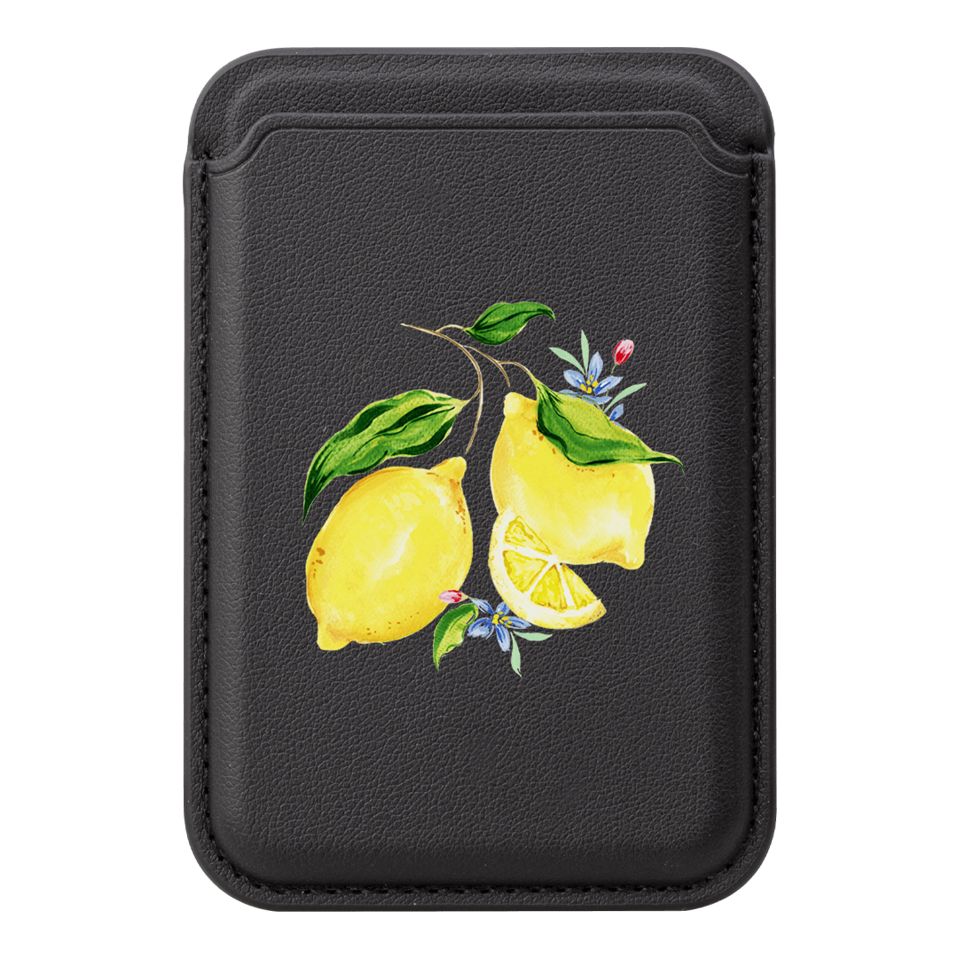 Citrus Lemon MagSafe Wallet MagSafe Wallet Black by Ellie Mae - The Dairy