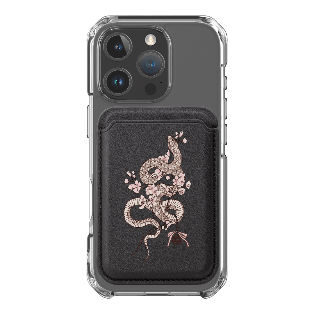 Blossom Snake in Pink MagSafe Wallet MagSafe Wallet by Veronica Tucker - The Dairy
