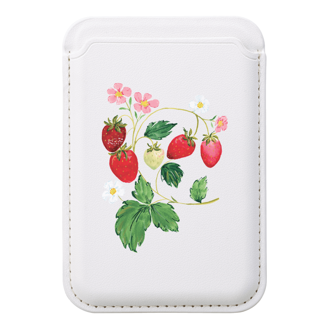 Strawberry Patch MagSafe Wallet MagSafe Wallet White by Ellie Mae - The Dairy