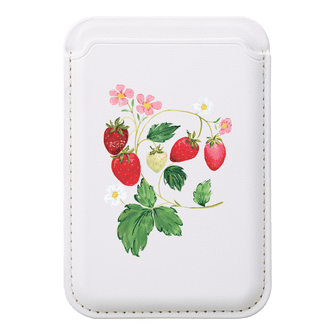 Strawberry Patch MagSafe Wallet MagSafe Wallet White by Ellie Mae - The Dairy