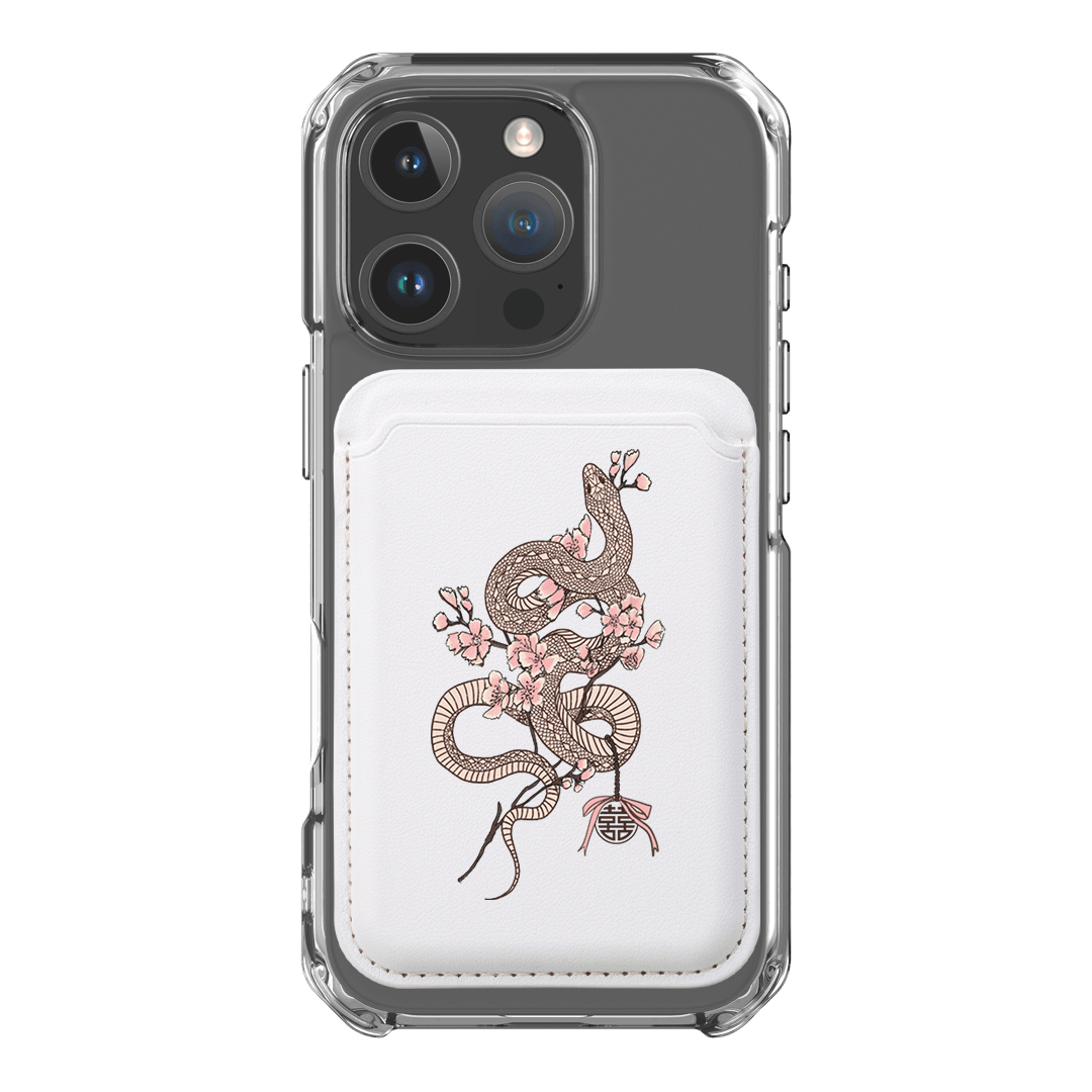 Blossom Snake in Pink MagSafe Wallet MagSafe Wallet by Veronica Tucker - The Dairy